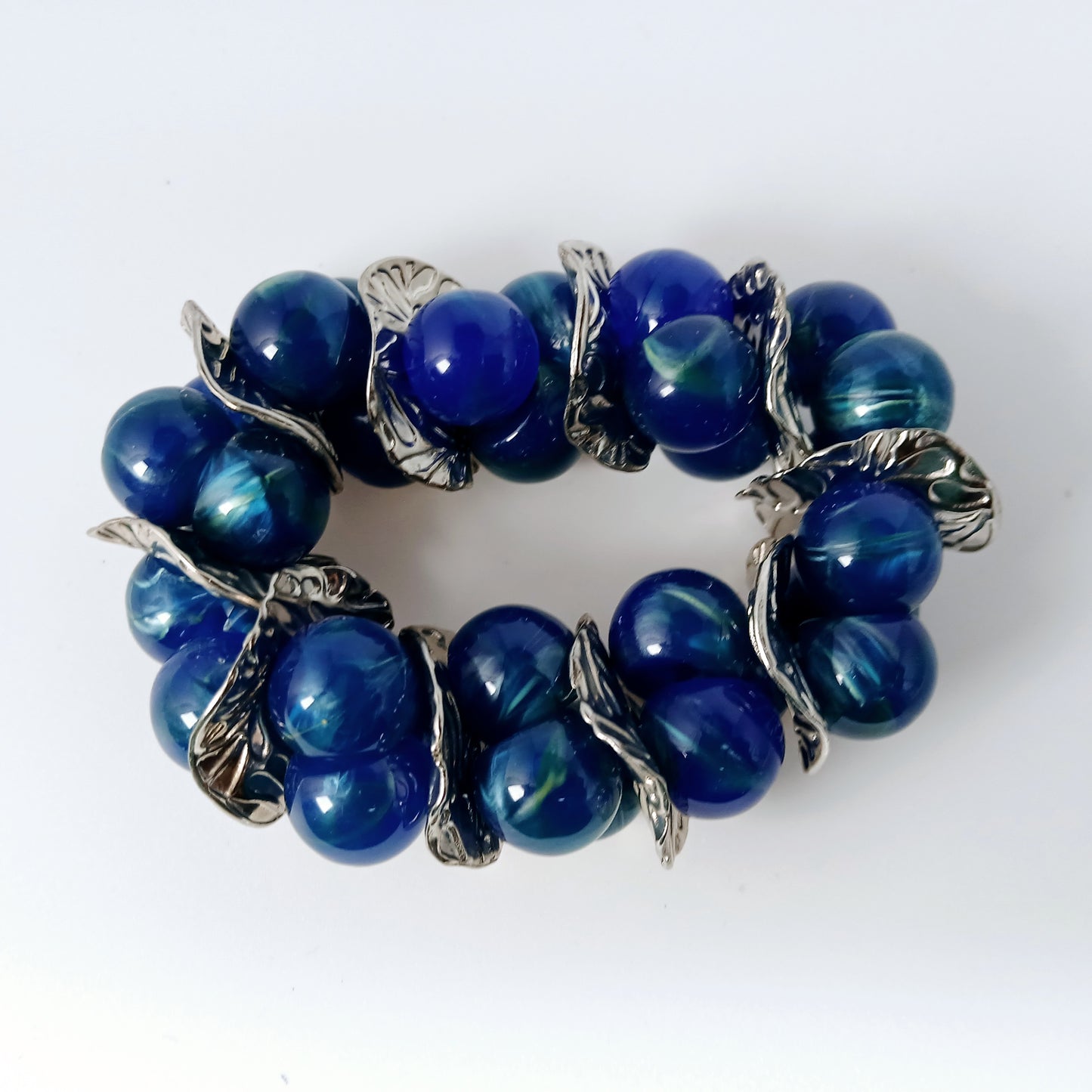 Royal blue beaded bracelet