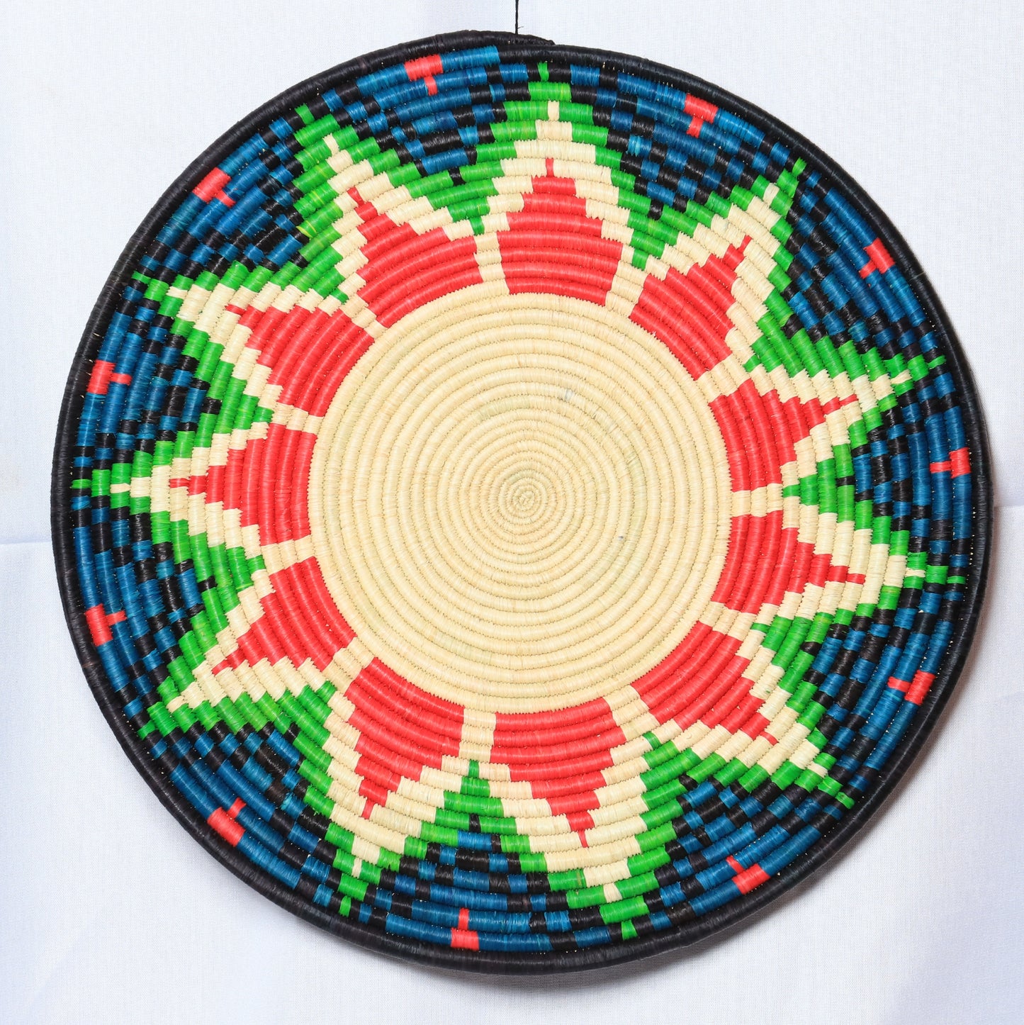 Buheesi 14 - Handwoven Raffia Wall Decor Hanging- 16 Inches