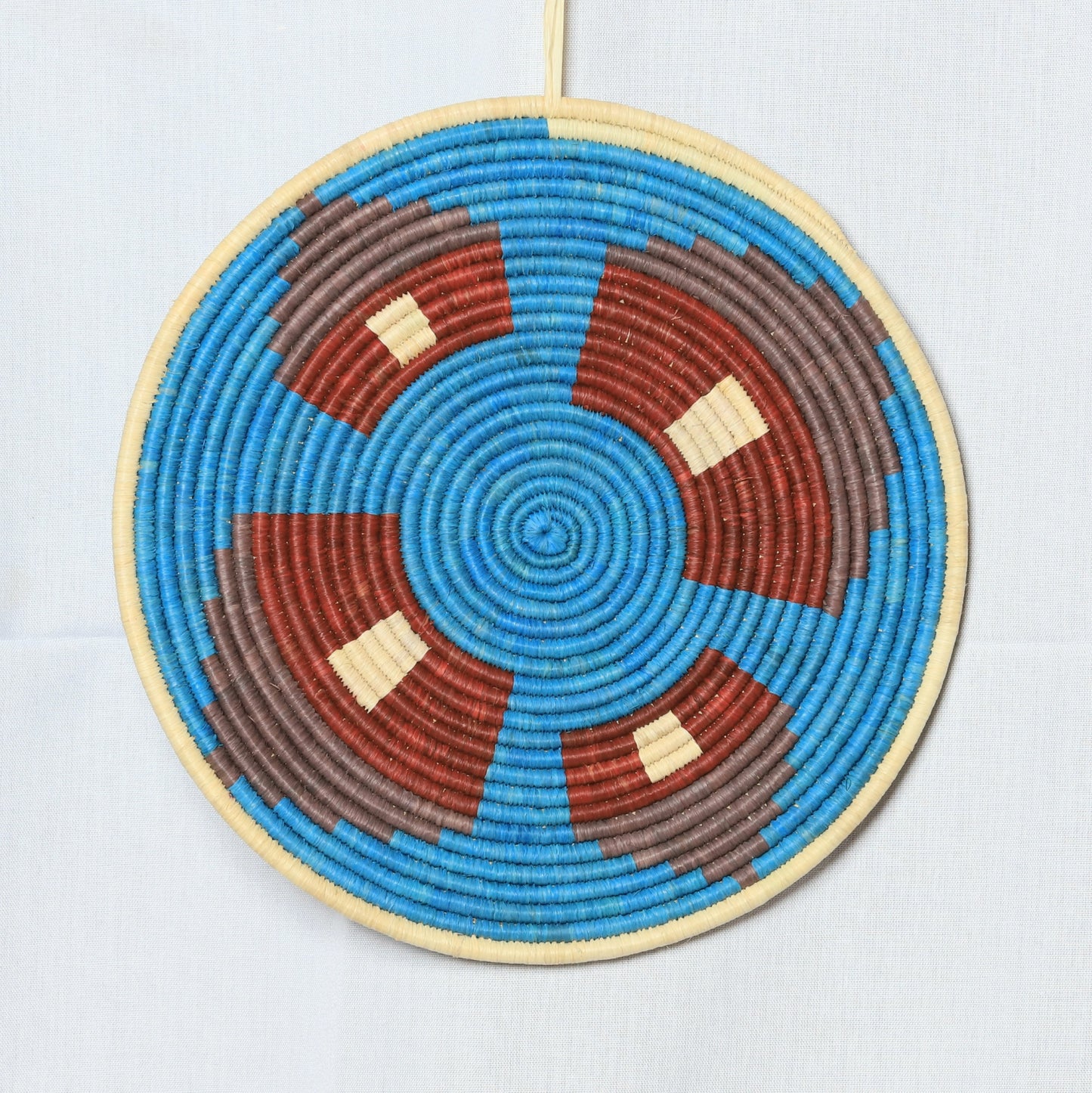 Kiryataama 1 - Handwoven Raffia Wall Decor Hanging - 16 Inches