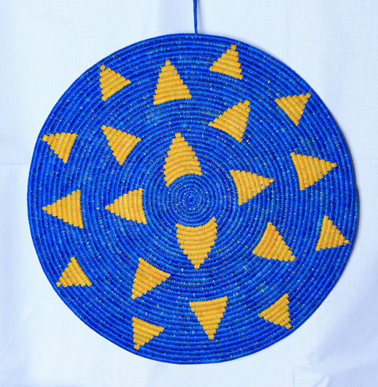 Buheesi 10 - Handwoven Raffia Wall Decor Hanging - 16 Inches