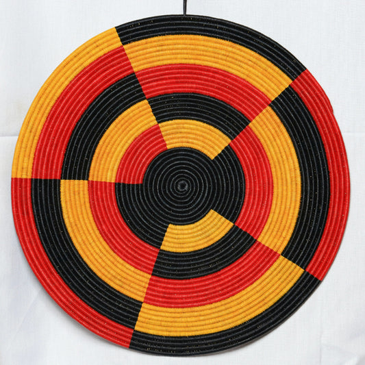 Buheesi 6 - Handwoven Raffia Wall Decor Hanging - 16Inches
