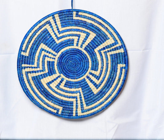 Buheesi 2 - Handwoven Raffia Wall Decor Hanging - 16 Inches
