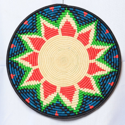 Buheesi 14 - Handwoven Raffia Wall Decor Hanging- 16 Inches